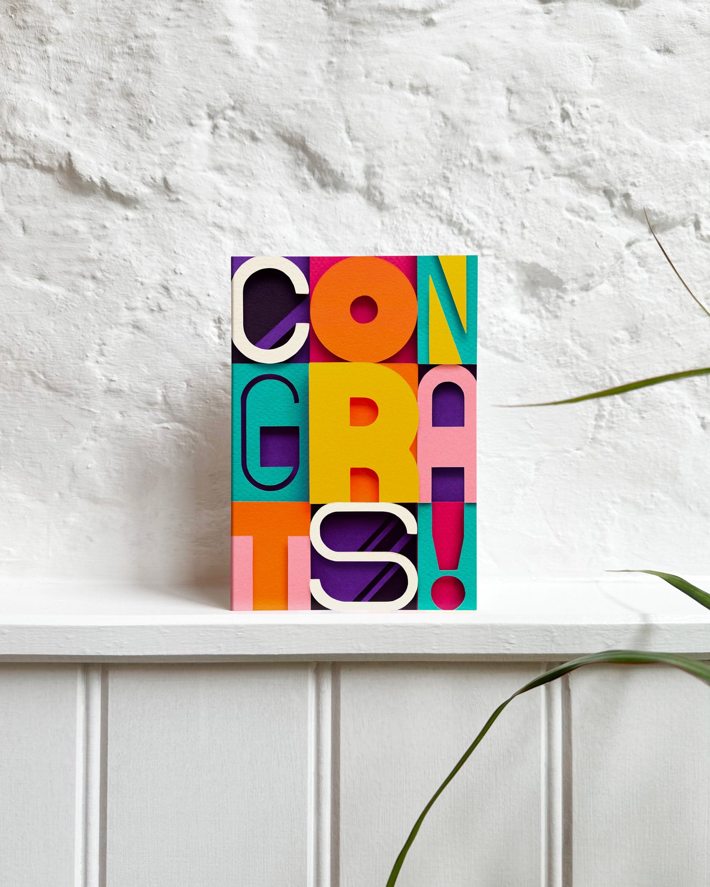 'Congrats' Graphic Greetings Card