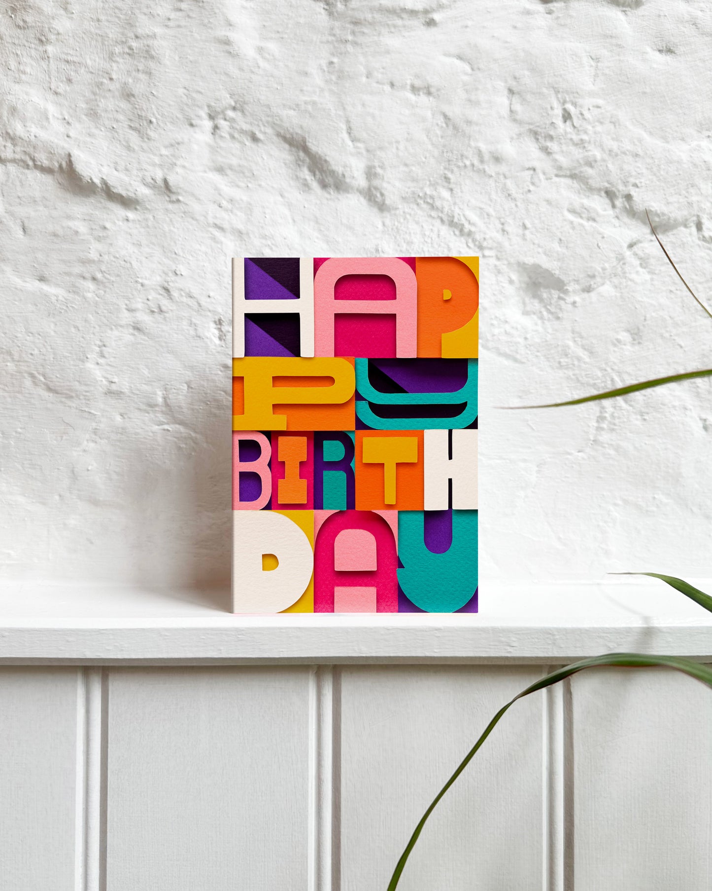 'Happy Birthday' Graphic Greetings Card