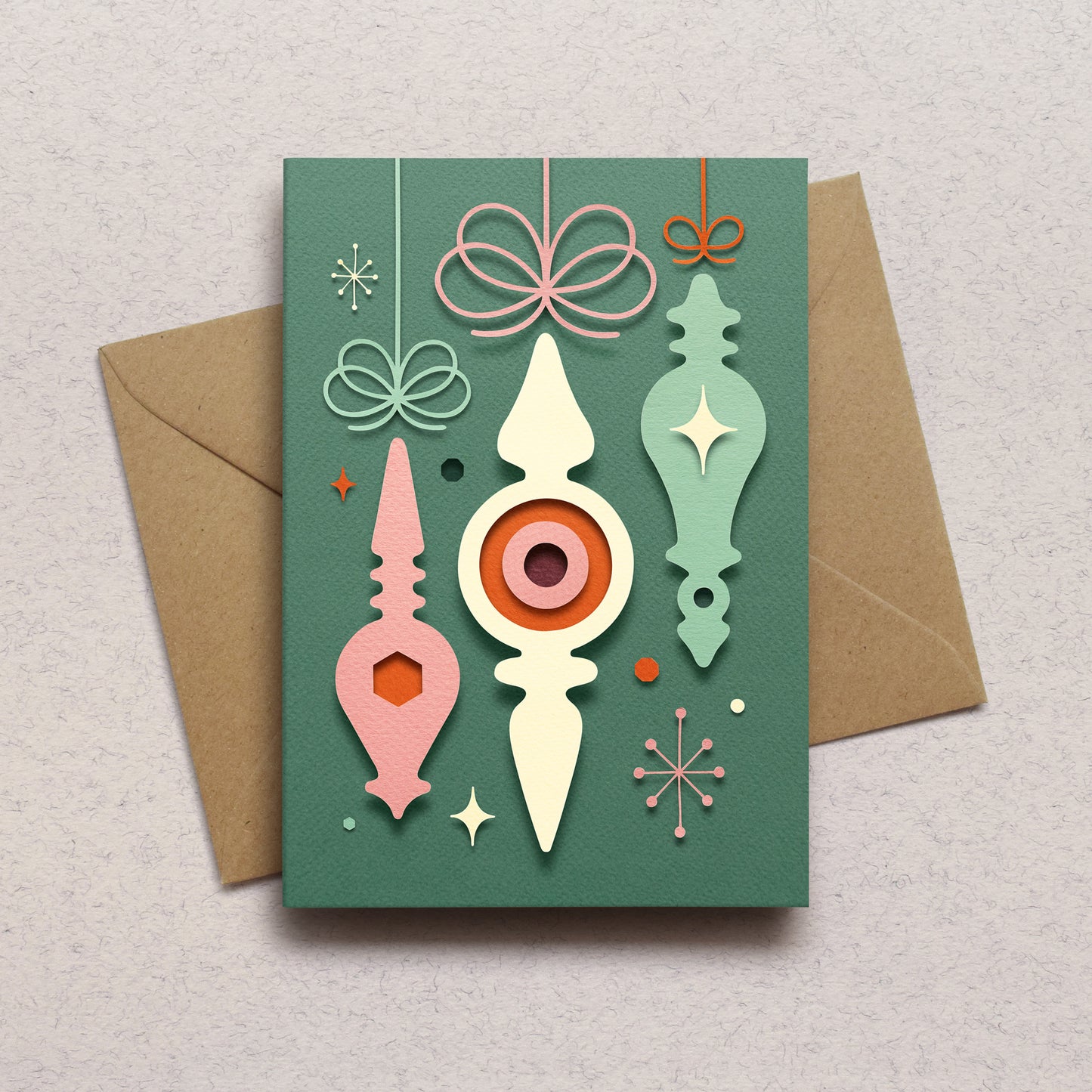 'Paper Ornaments I' Greeting Card