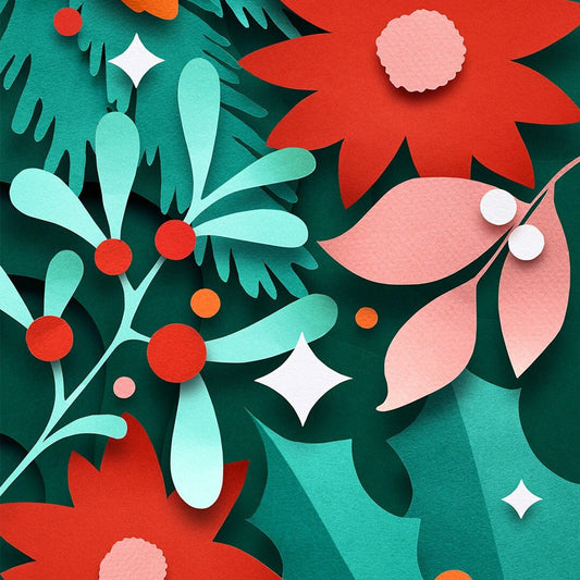 Festive Floral Greetings Card