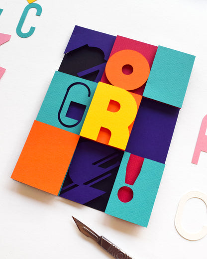 'Congrats' Graphic Greetings Card