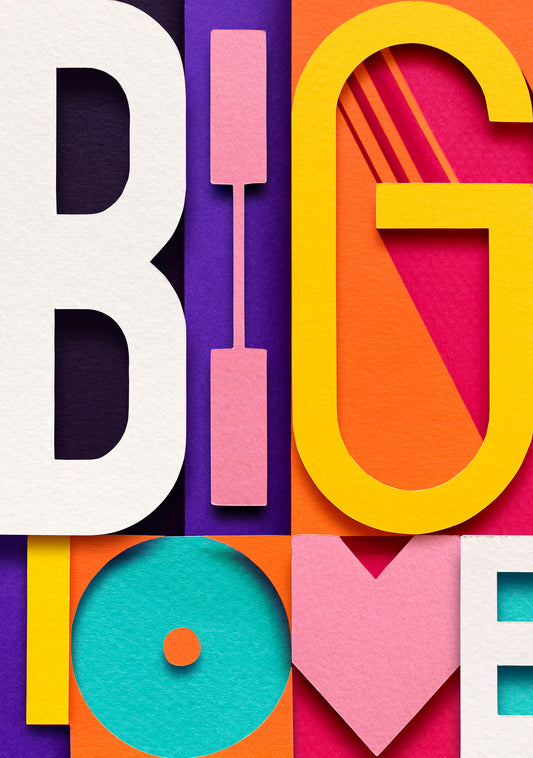 'Big Love' Graphic Greetings Card
