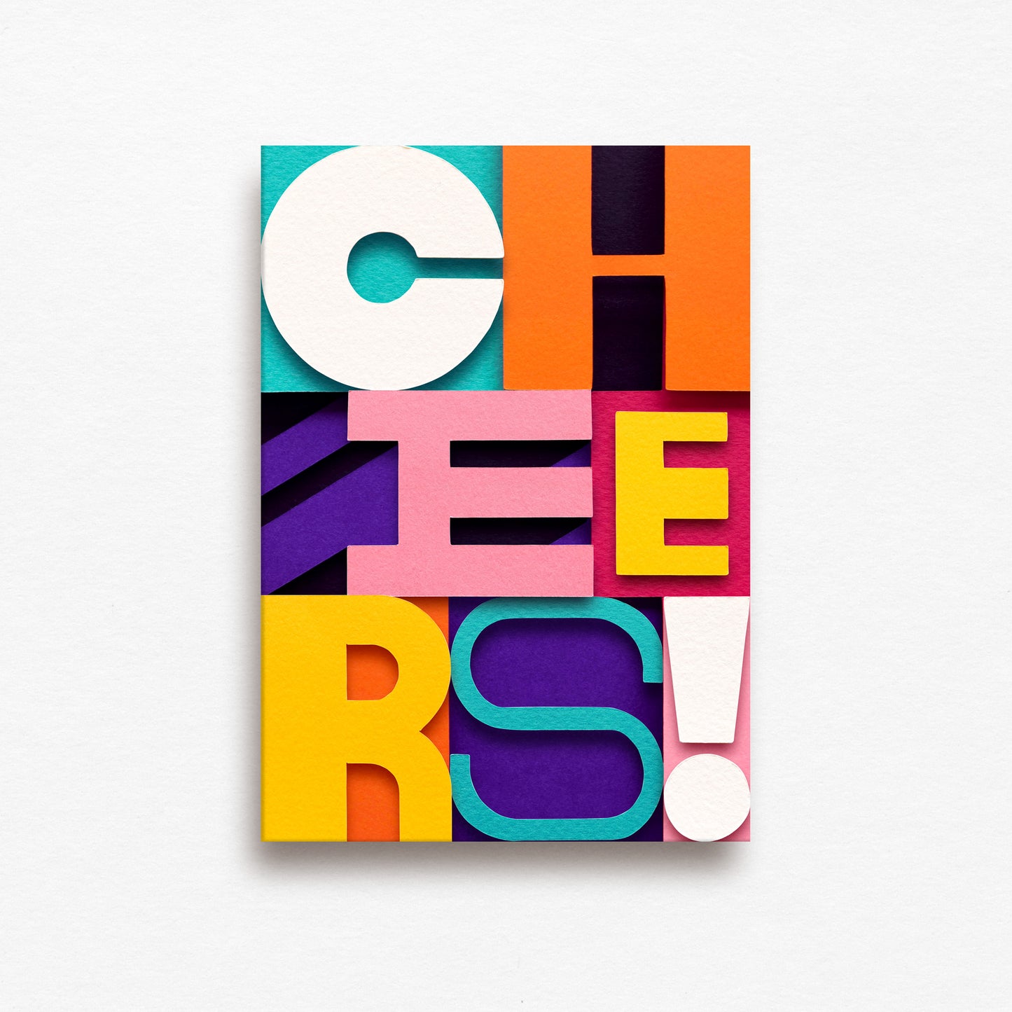 'Cheers' Graphic Greetings Card