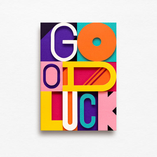 'Good Luck' Graphic Greetings Card