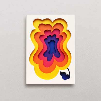 'Big Bloomers I' Greeting Card