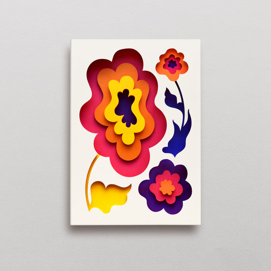 'Big Bloomers III' Greeting Card