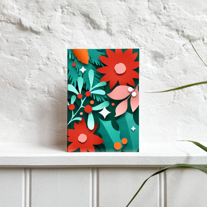Festive Floral Greetings Card