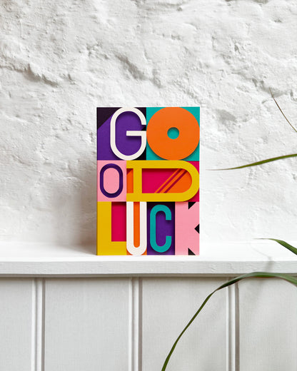 'Good Luck' Graphic Greetings Card