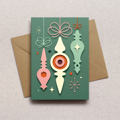 'Paper Ornaments I' Greeting Card