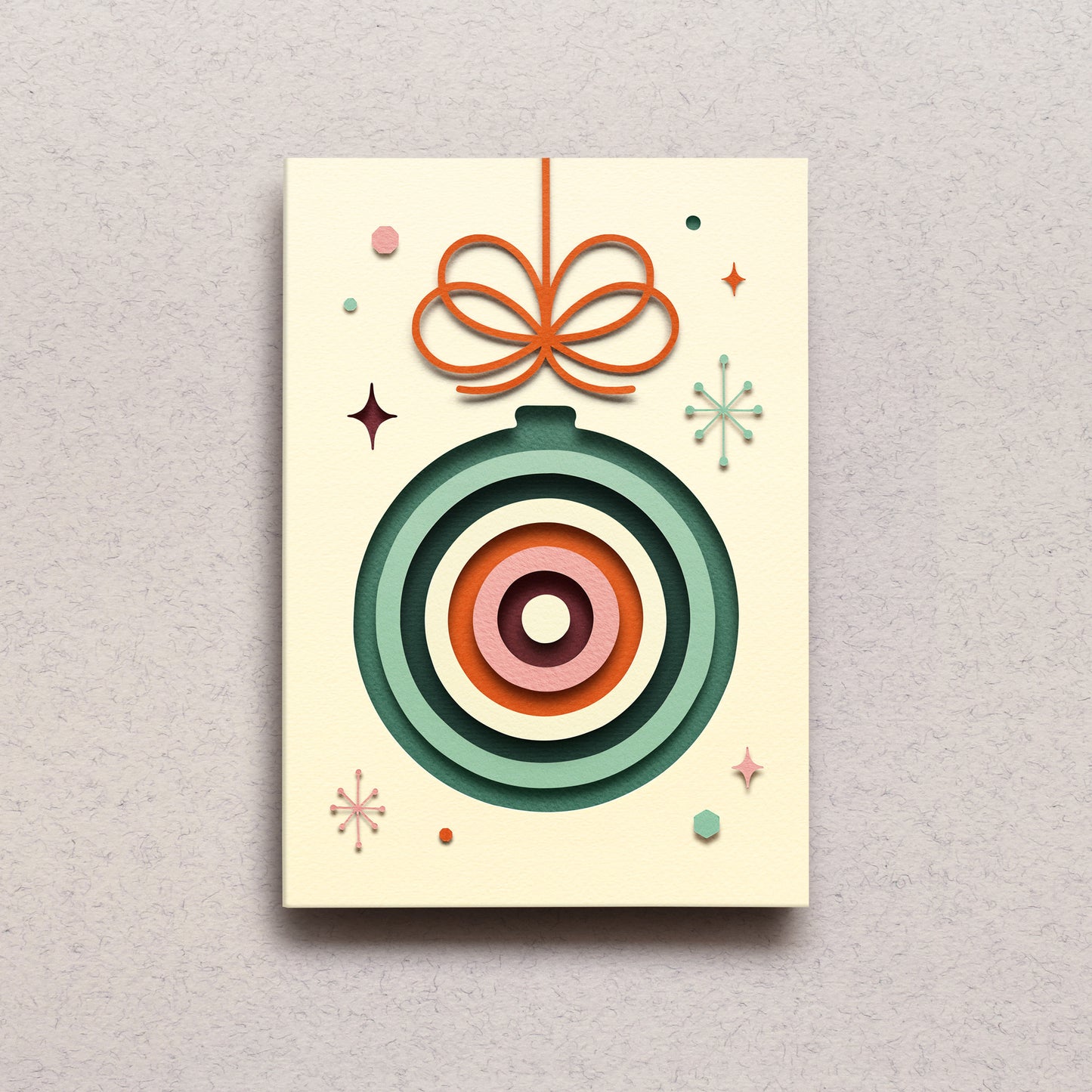 'Paper Ornaments III' Greeting Card