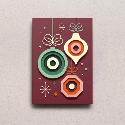 'Paper Ornaments II' Greeting Card