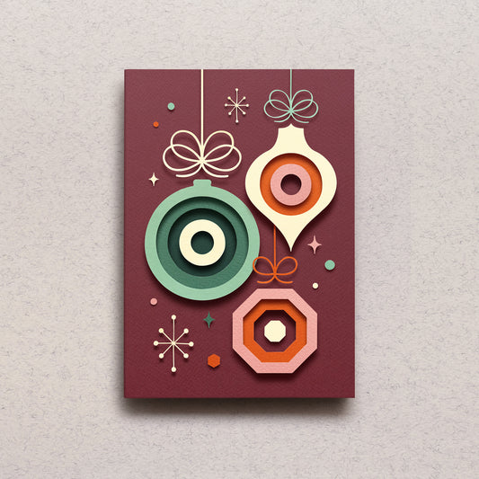 'Paper Ornaments II' Greeting Card