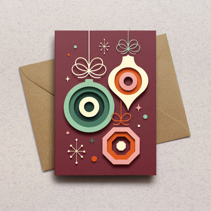 'Paper Ornaments II' Greeting Card