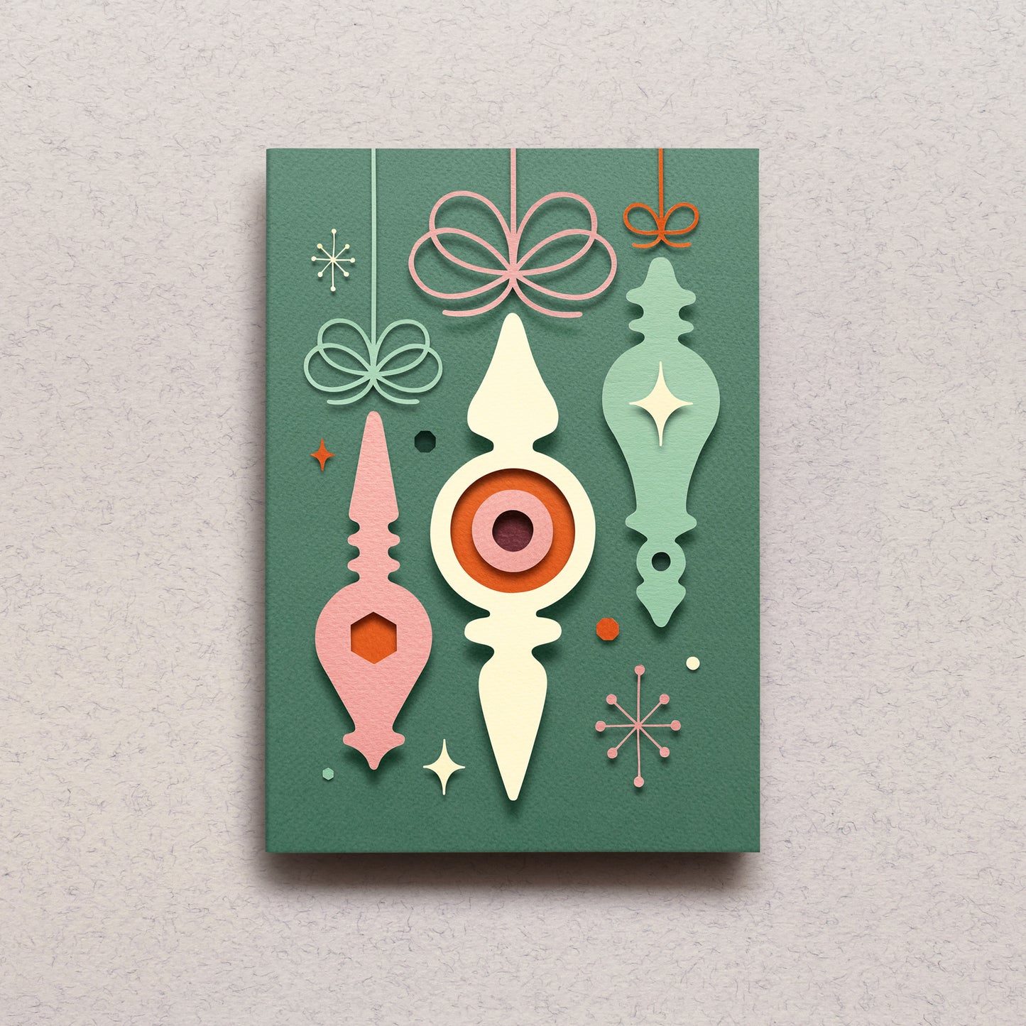 'Paper Ornaments I' Greeting Card